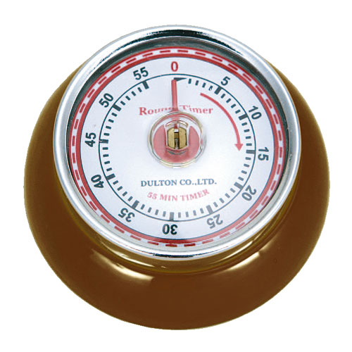 KITCHEN TIMER WITH MAGNET BROWN
