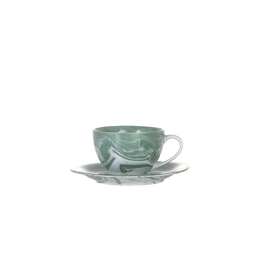 EBLE COLLECTION CUP & SAUCER GREEN