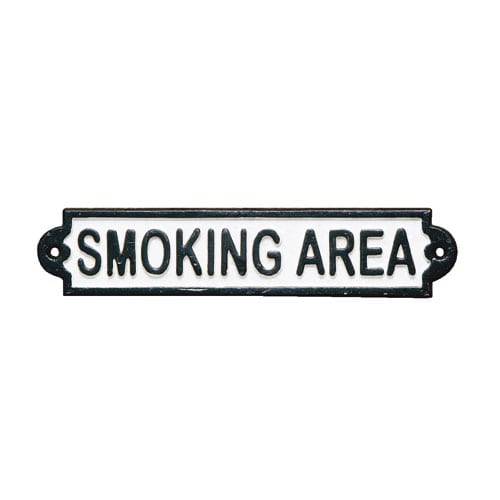 IRON SIGN "SMOKING AREA"