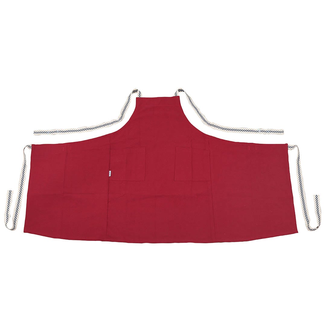 APRON WITH RIBBON RED
