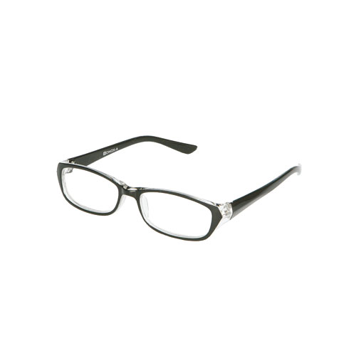 READING GLASSES BLACK/CLEAR 2.5