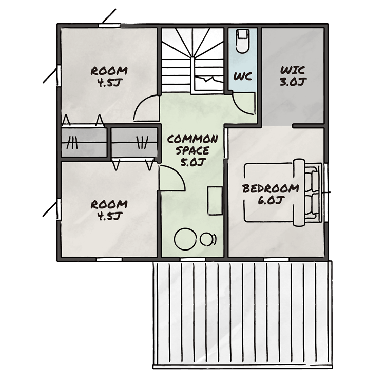 DH DINER 間取り 2F