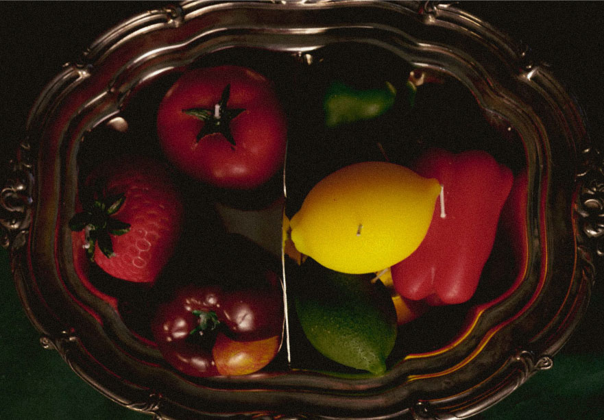 Fruits and vegetables candle