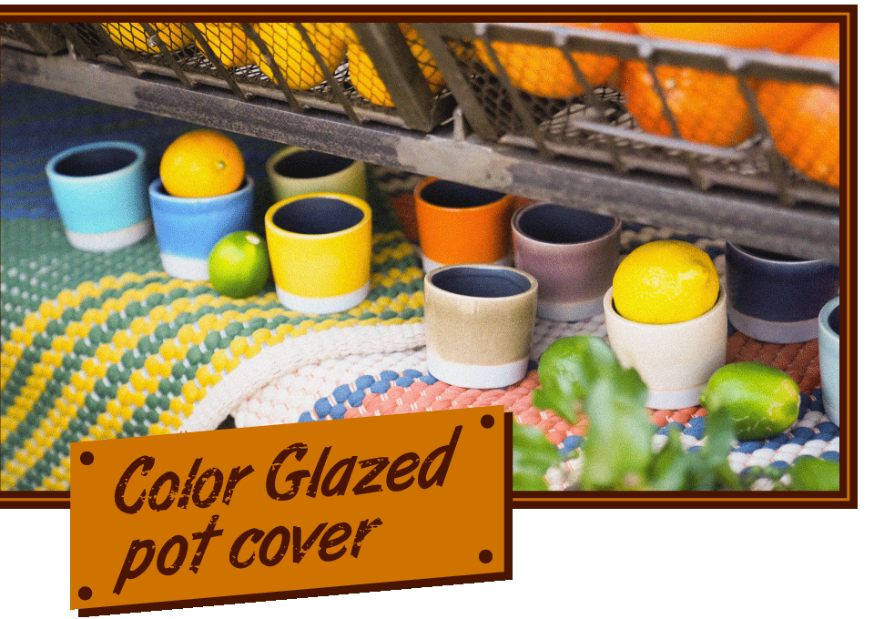Color Glazed pot cover