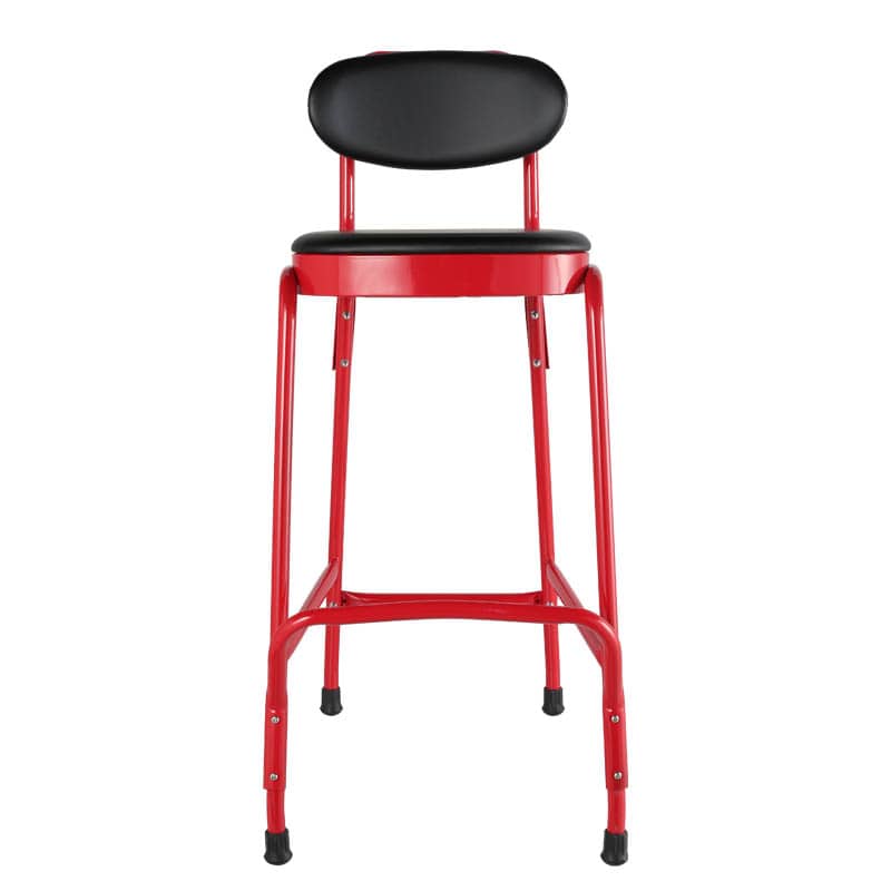 STEEL HIGH CHAIR RED