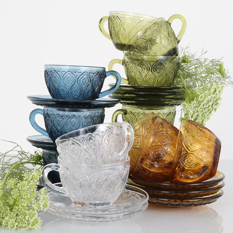 DULTON ONLINE SHOP | GLASS CUP & SAUCER 