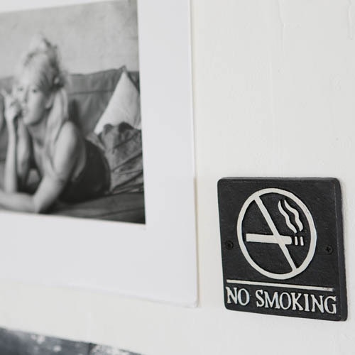 SQUARE SIGN "NO SMOKING" A.BLACK