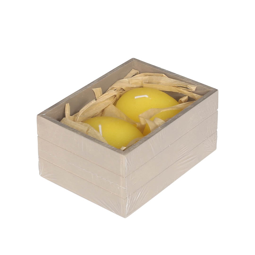 CANDLE LEMON SET OF 2