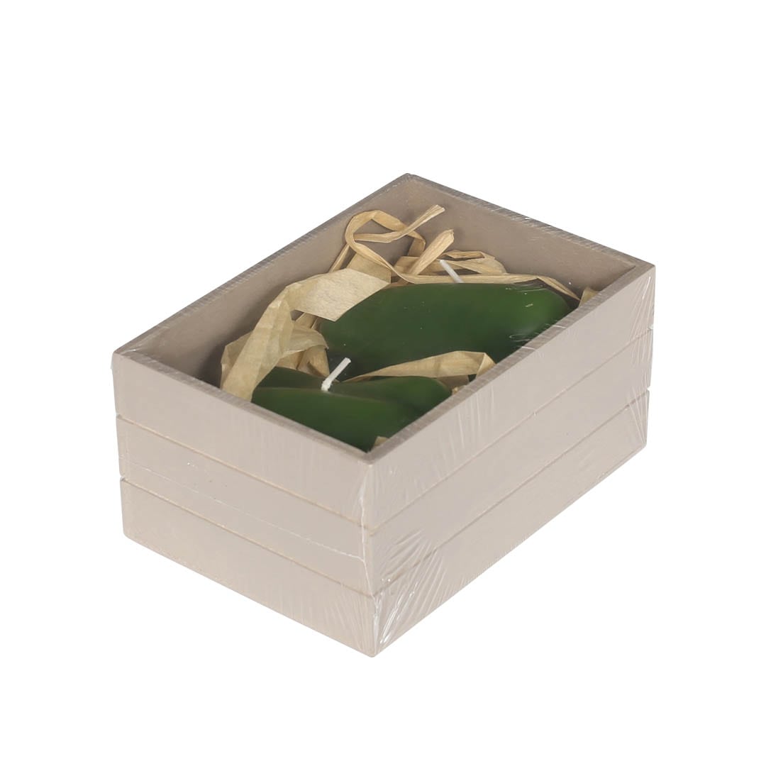 CANDLE GREEN PEPPER SET OF 2