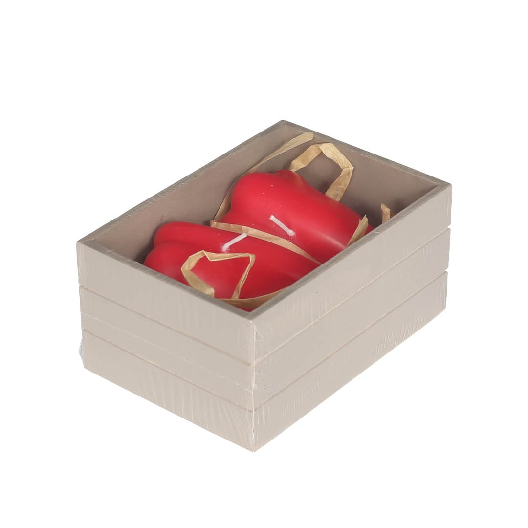 CANDLE RED PEPPER SET OF 2