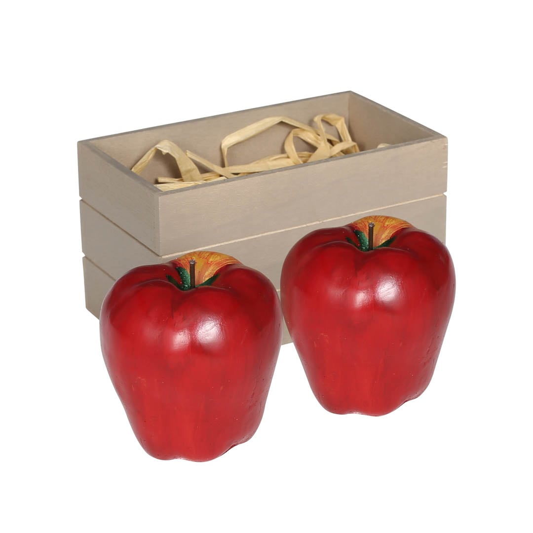 CANDLE RED APPLE SET OF 2