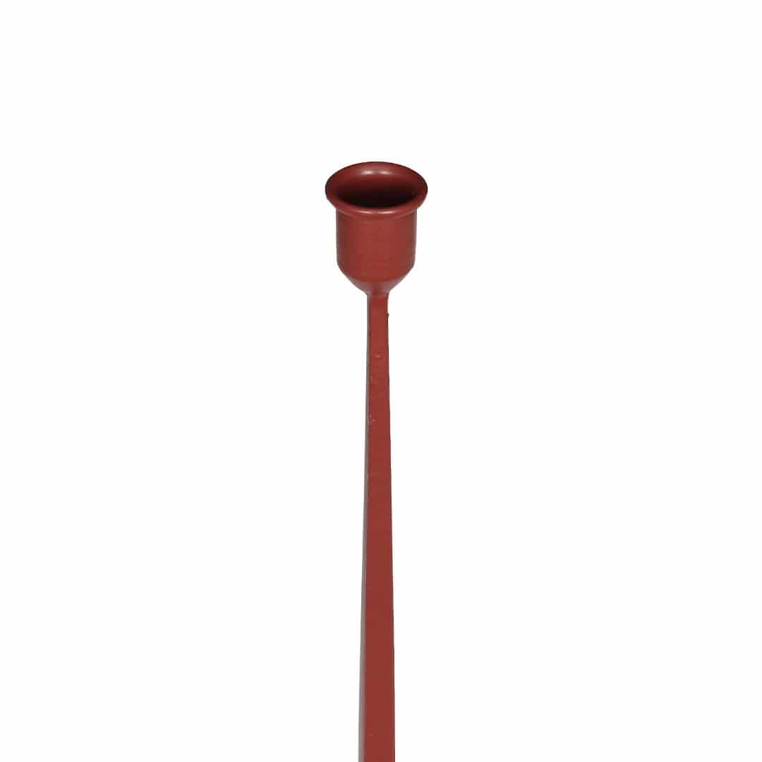 IRON CANDLE HOLDER DIAMOND RED M