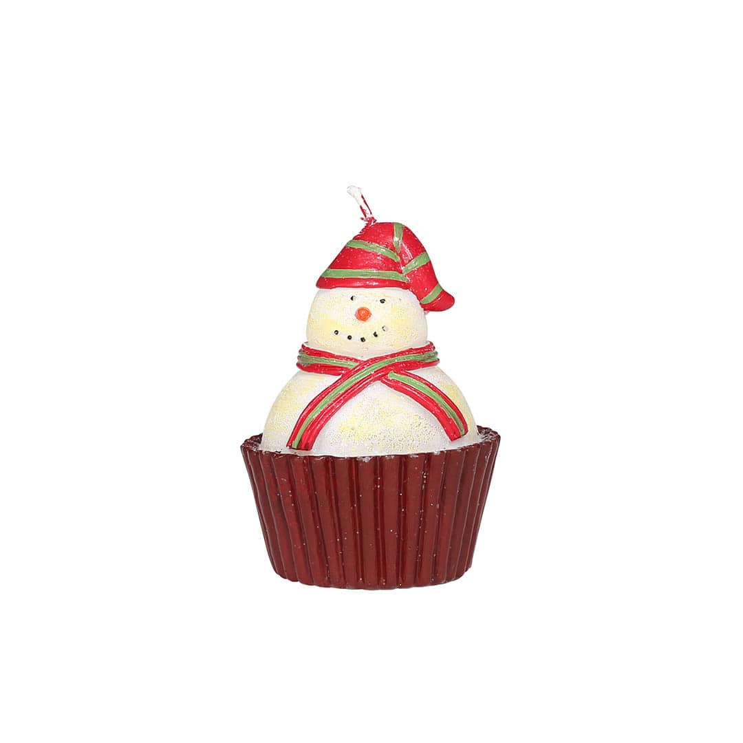CRAFT CANDLE SNOWMAN CUPCAKE