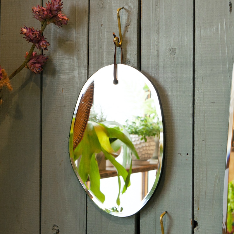 WALL HANGING MIRROR CLOUD OBLONG