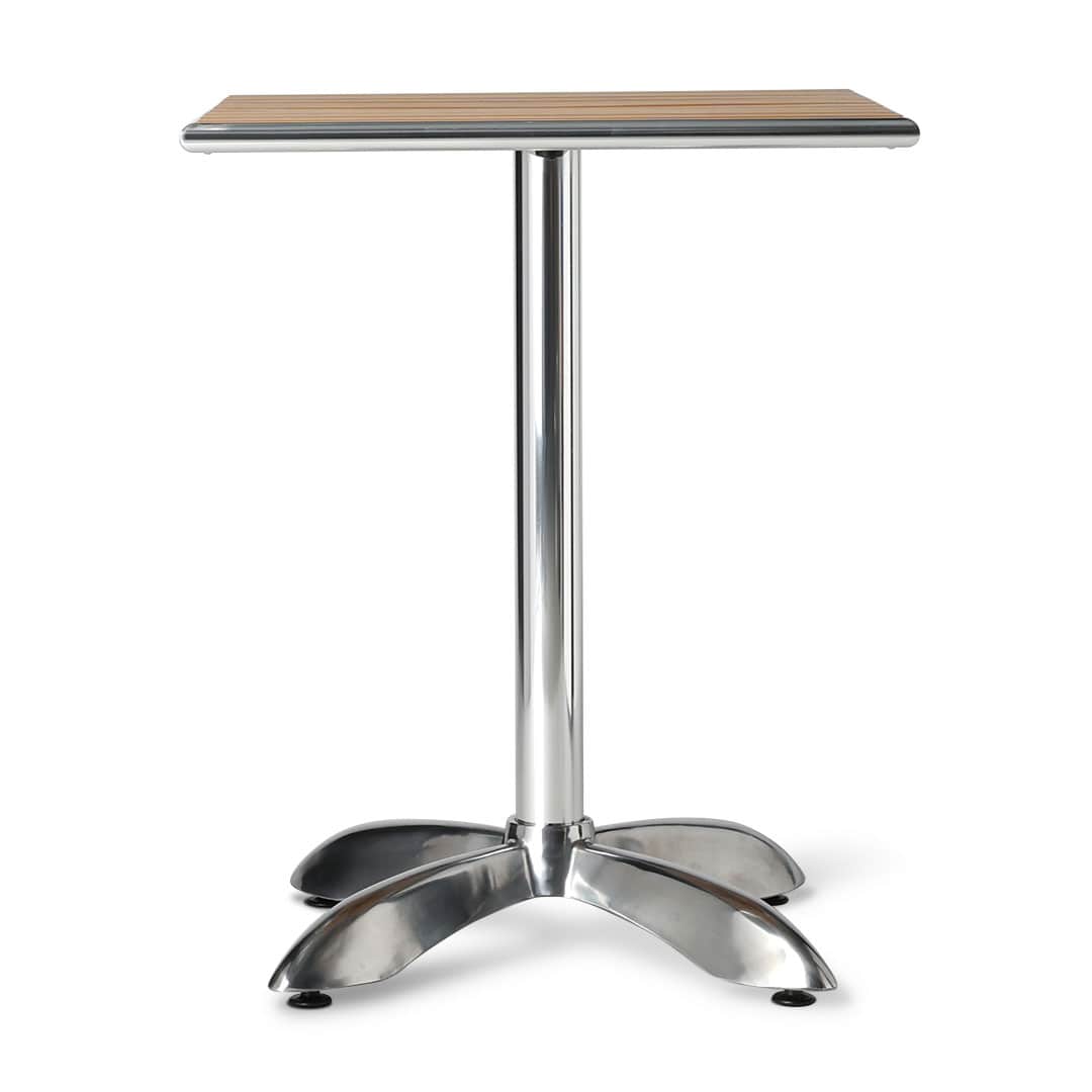 DULTON ONLINE SHOP | ALUMINUM CAFE TABLE SQUARE LIGHT BROWN(LIGHT