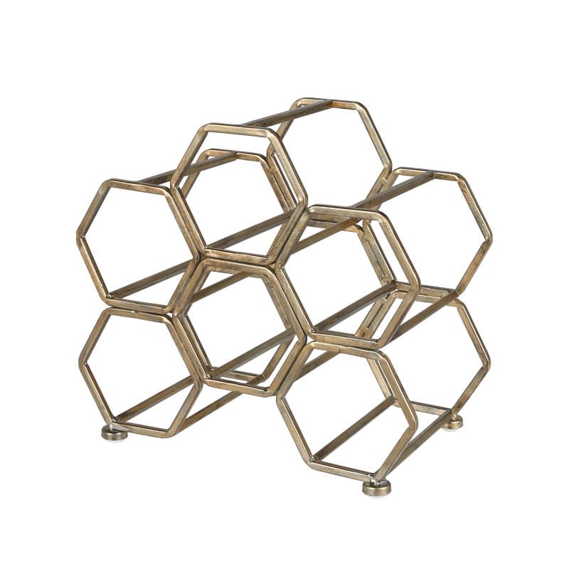 DULTON ONLINE SHOP | HONEYCOMB WINE RACK ANTIQUE GOLD: キッチン ...