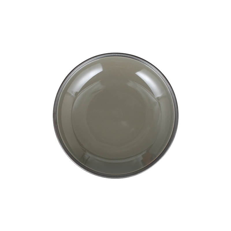 CAKE PLATE WITH RUST RIM GRAY