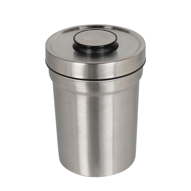 STAINLESS JAR WITH PRESS LID M
