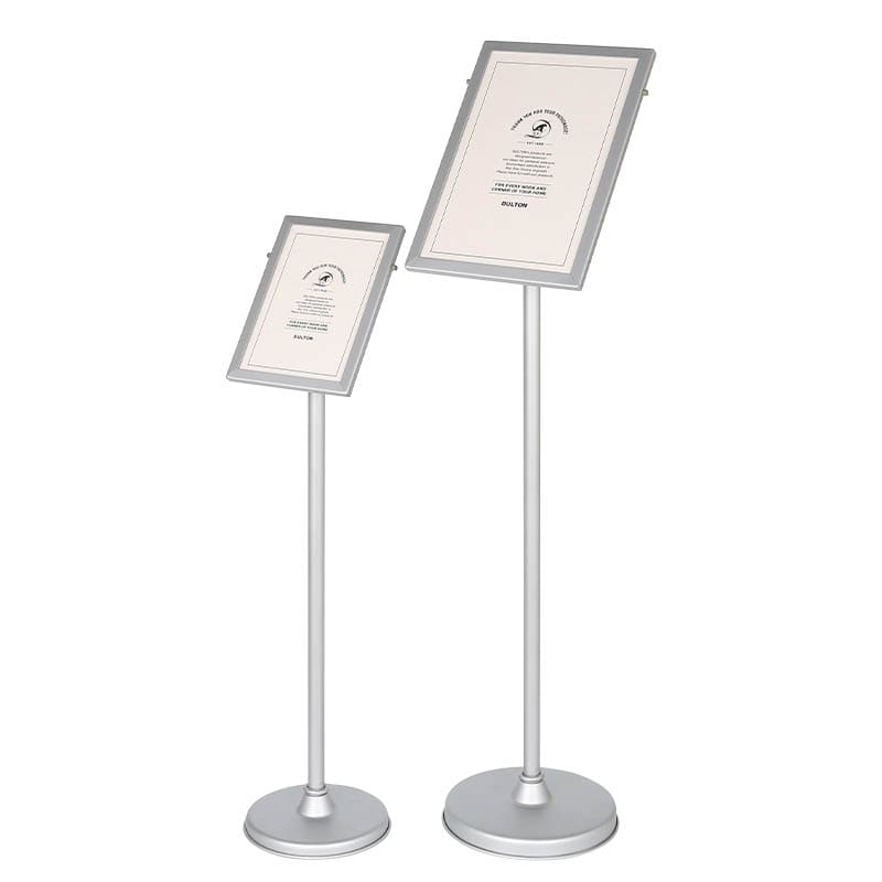 DULTON SIGN STAND A4 SILVER