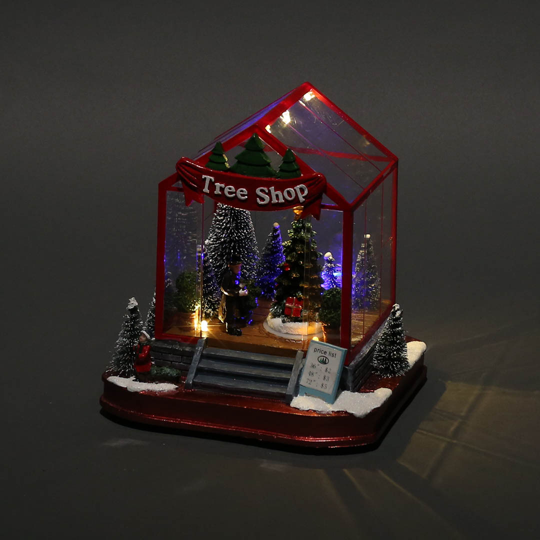 LED GLOW VILLAGE TREE SHOP