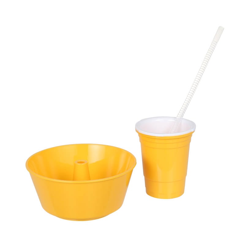 CARRY SNACK TUB WITH TUMBLER YELLOW