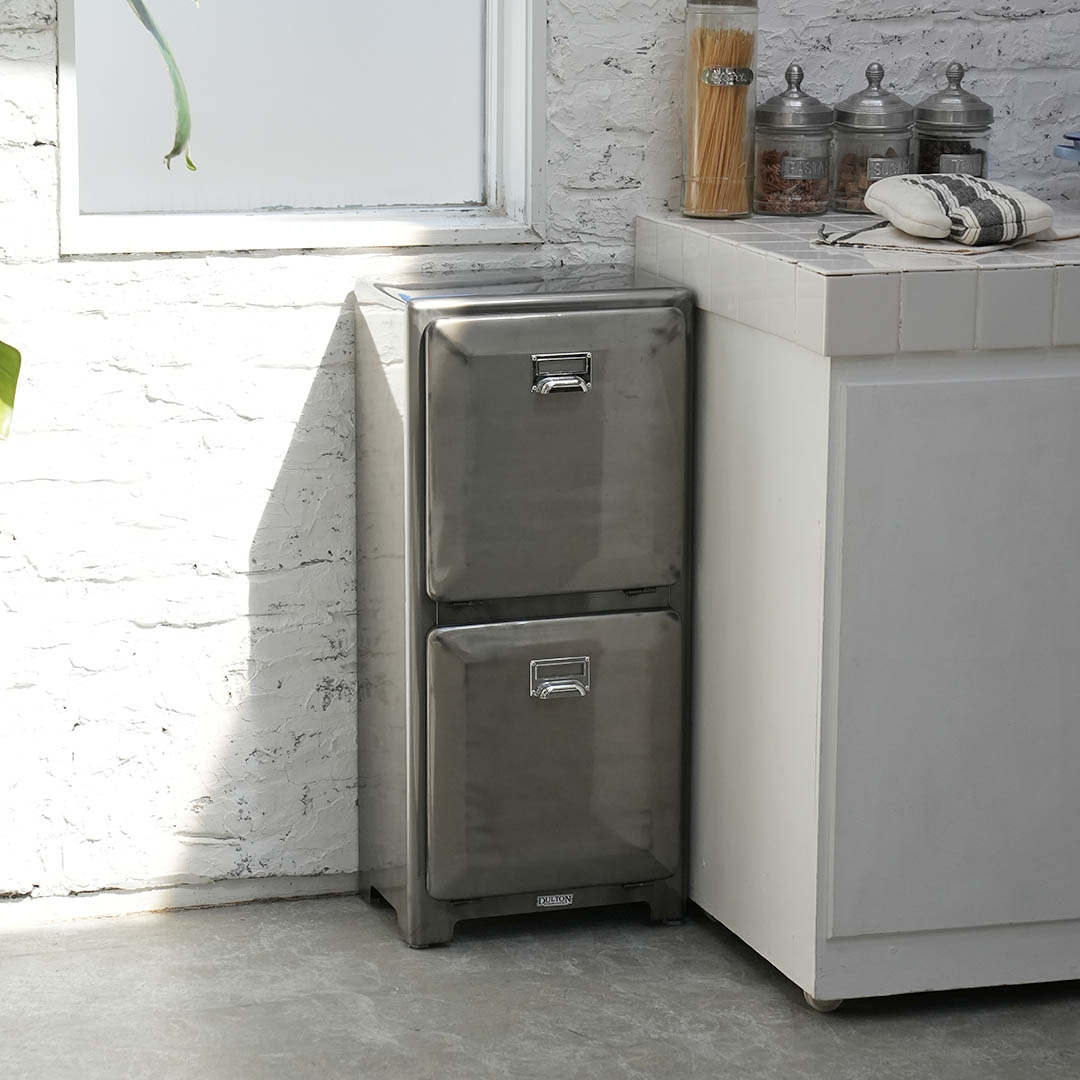 DULTON ONLINE SHOP | TRASH CAN DOUBLE DECKER RAW(RAW): ホーム用品