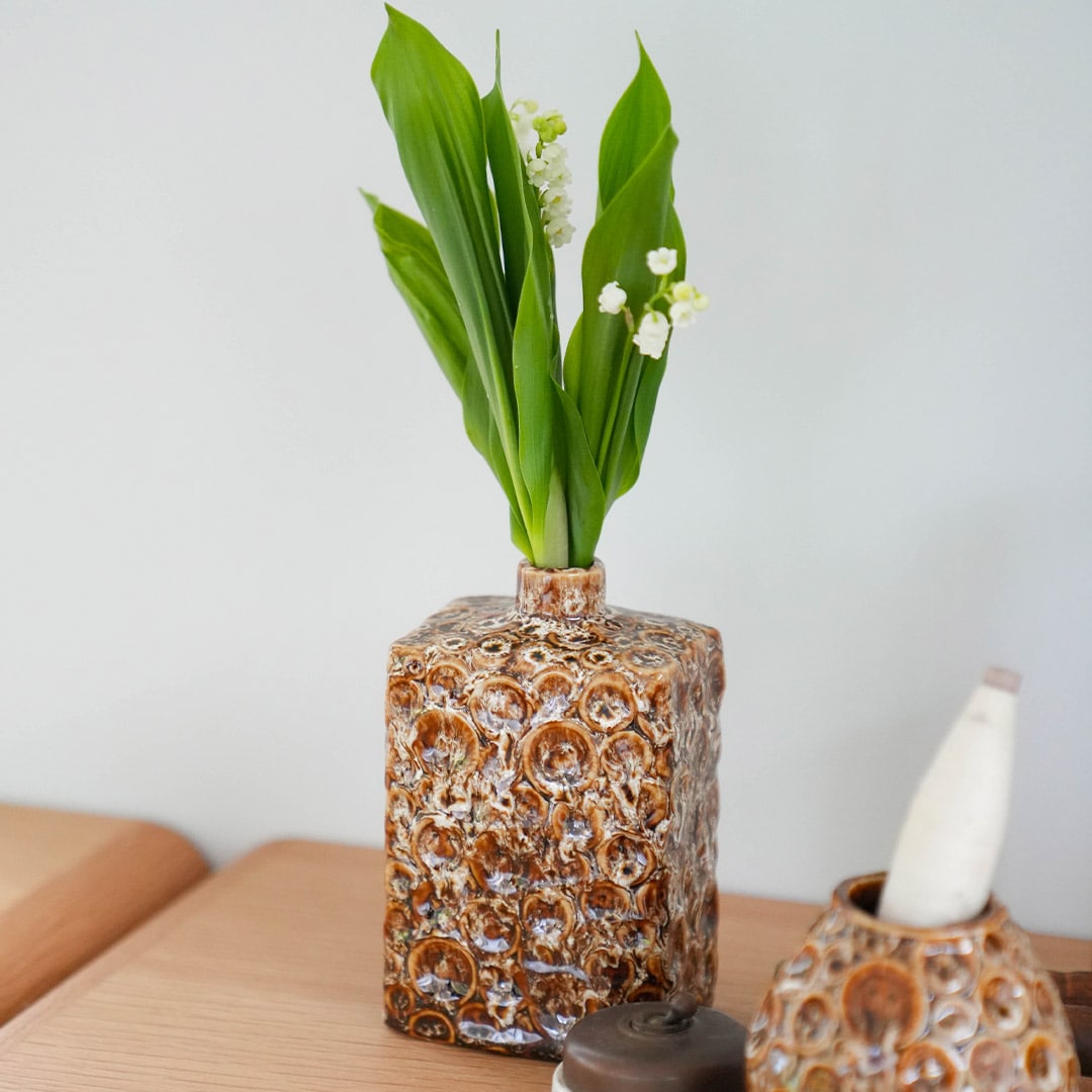 DULTON ONLINE SHOP | LOTUS POD SQUARE VASE(LOTUS POD SQUARE