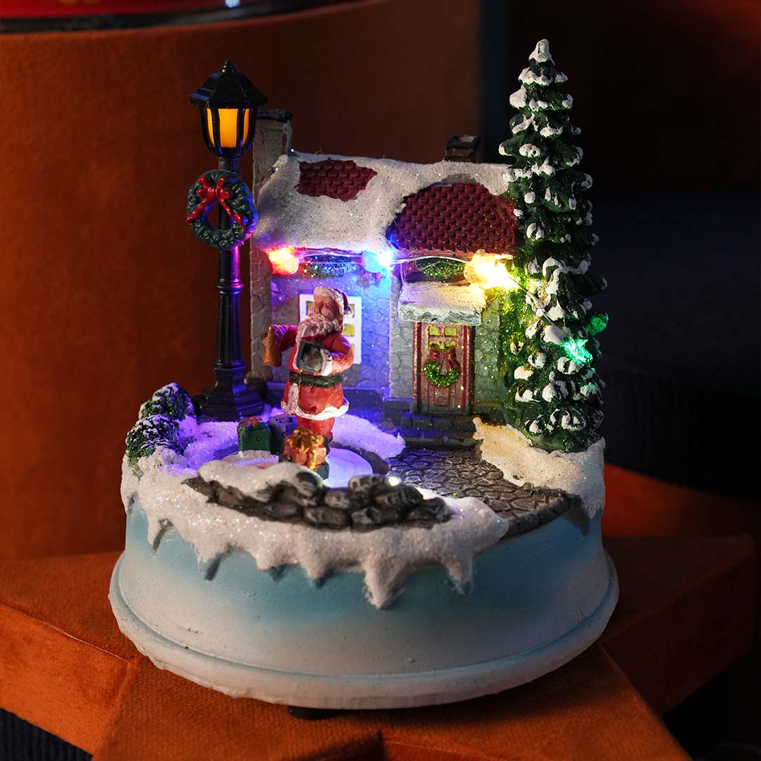 LED GLOW VILLAGE SANTA IS COMING