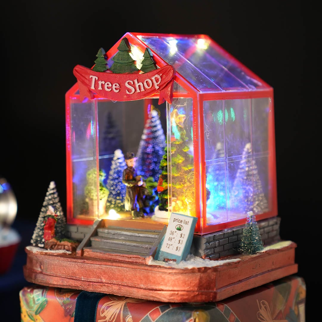LED GLOW VILLAGE TREE SHOP