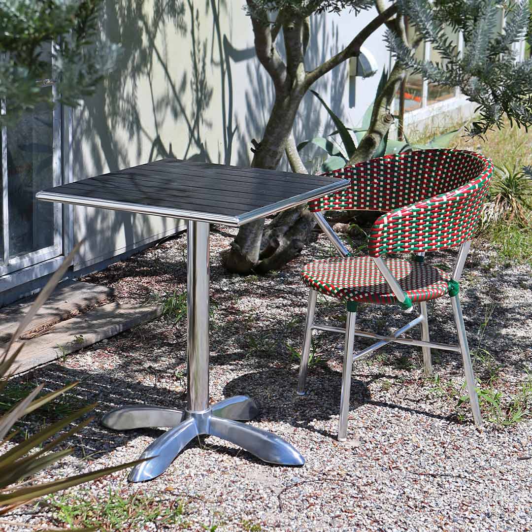 DULTON ONLINE SHOP | ALUMINUM CAFE TABLE SQUARE BLACK(BLACK): 家具