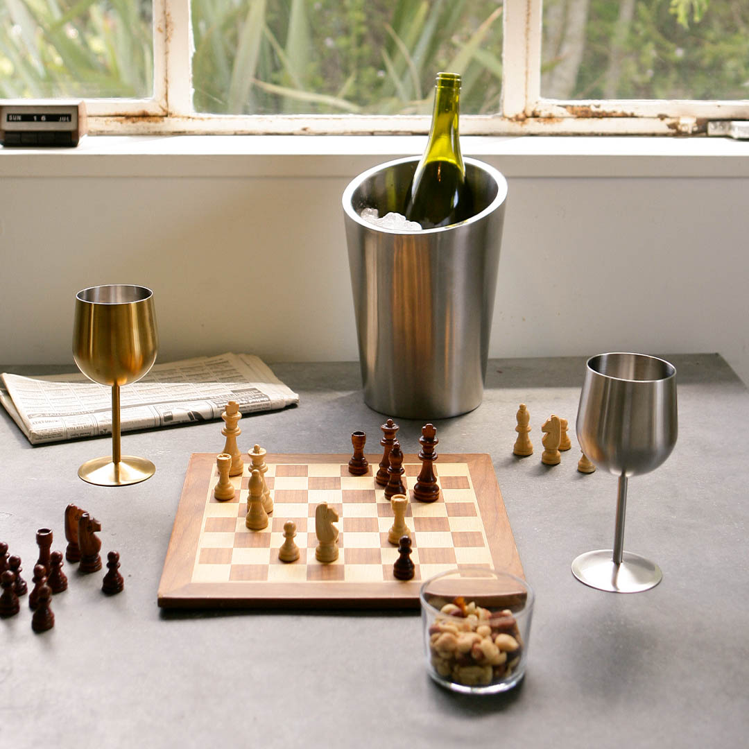 DULTON ONLINE SHOP | STAINLESS STEEL WINE GLASS MAT GOLD(MAT GOLD