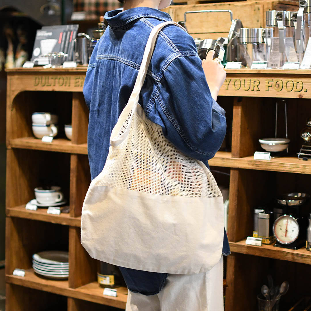 DULTON ONLINE SHOP | COTTON HALF MESH BAG L(L NATURAL): アパレル