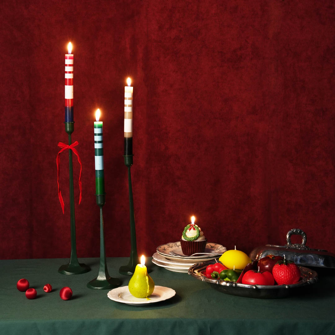 CANDLE TOMATO SET OF 2