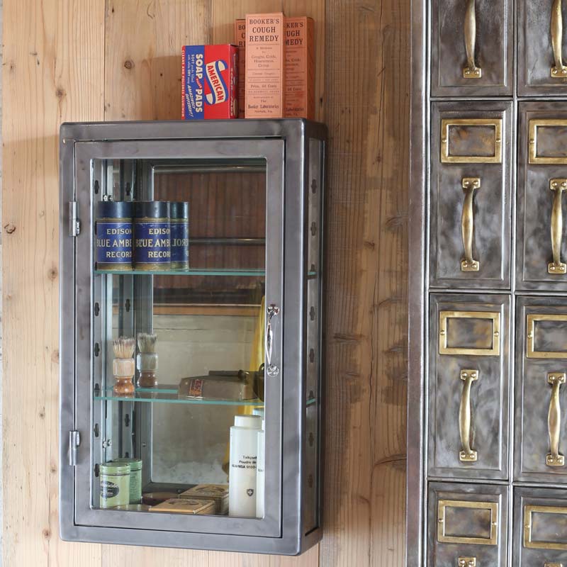 WALL MOUNT GLASS CABINET RAW