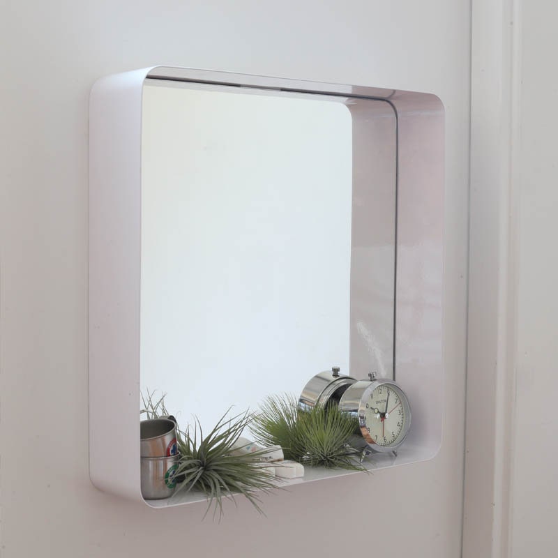 DULTON ONLINE SHOP | MIRROR WITH STEEL FRAME WHITE(WHITE): ハウス