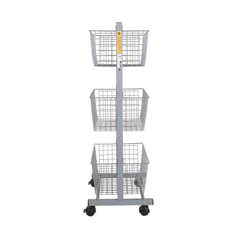 DULTON ONLINE SHOP | WIRE RACK WITH CASTORS HAMMERTONE GRAY(H.GRAY