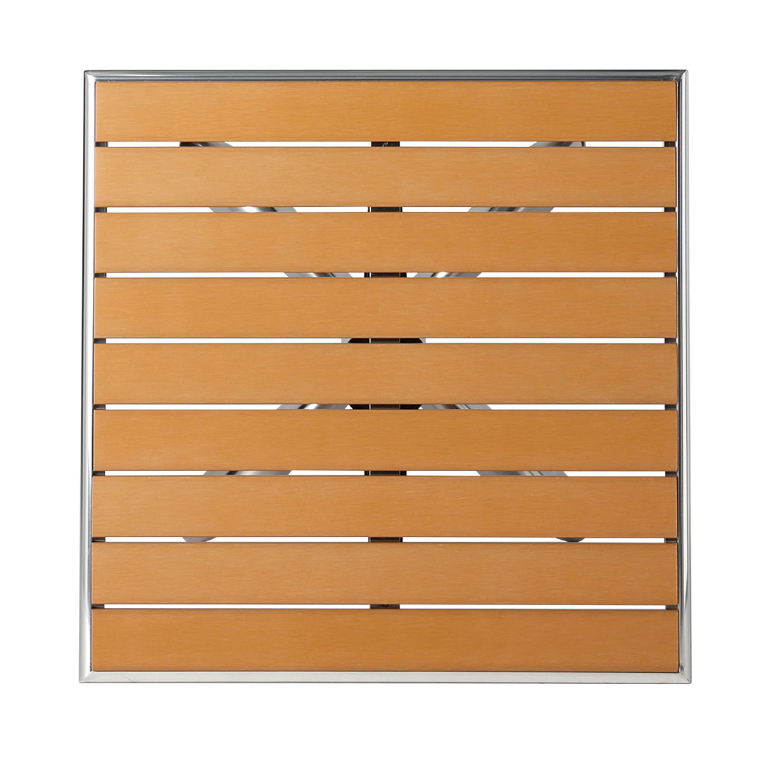 DULTON ONLINE SHOP | ALUMINUM CAFE TABLE SQUARE LIGHT BROWN(LIGHT