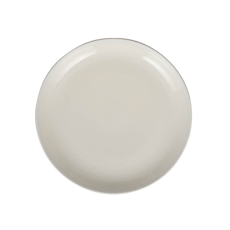 DINNER PLATE WITH WHITE RIM IVORY