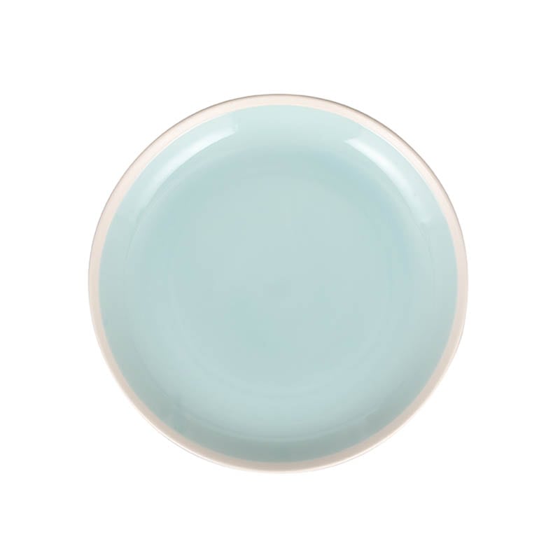 DINNERPLATE WITH WHITE RIM TURQUOISE