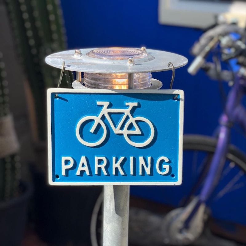 IRON SIGN ''BICYCLE PARKING'' BLUE