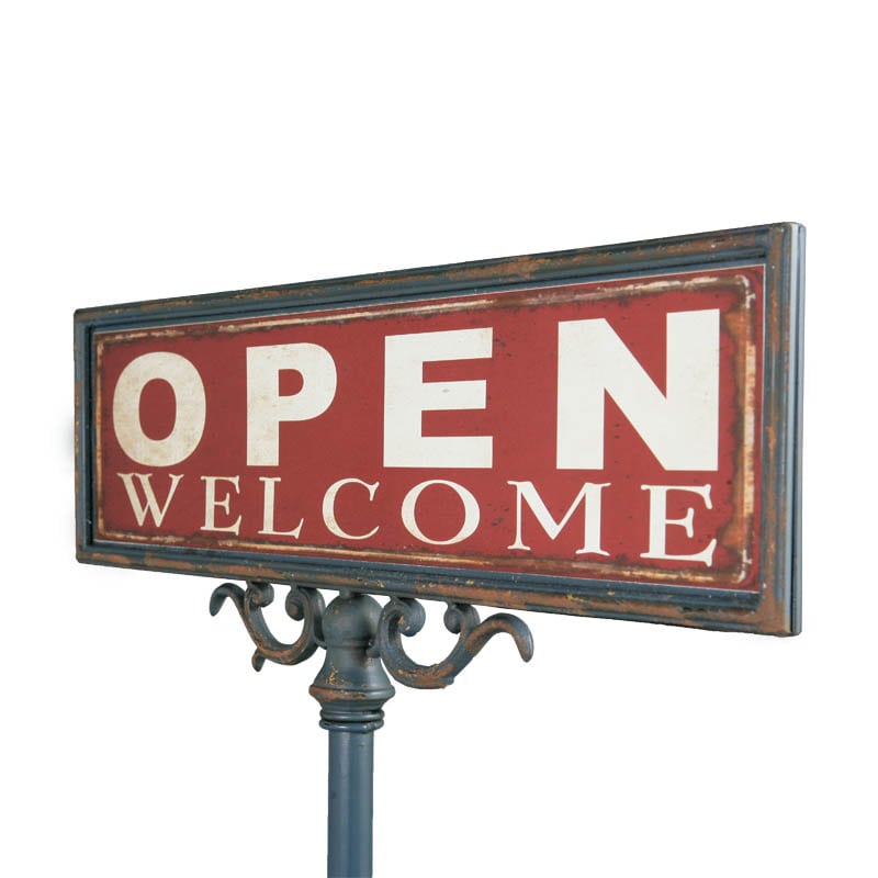 OPEN-CLOSED SIGN STAND