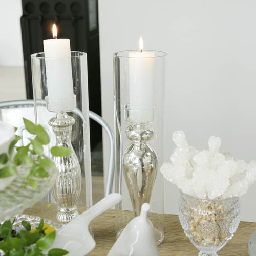 GLASS CANDLE HOLDER ''BAROQUE''