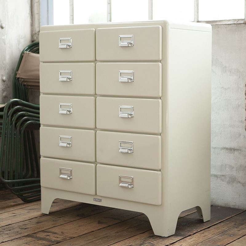 2 COLUMNS BY 5 DRAWERS IVORY