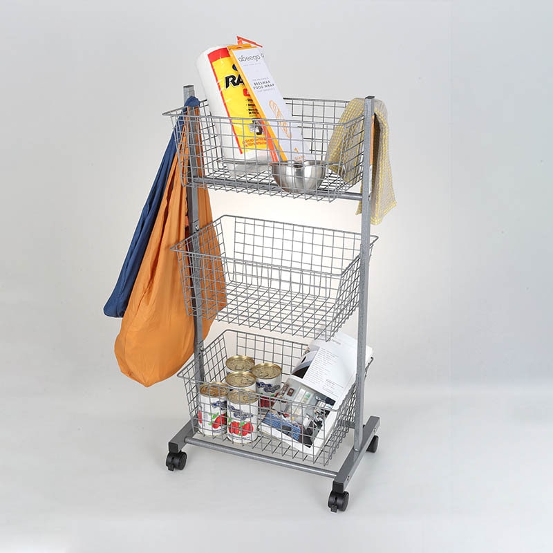 DULTON ONLINE SHOP | WIRE RACK WITH CASTORS HAMMERTONE GRAY(H.GRAY