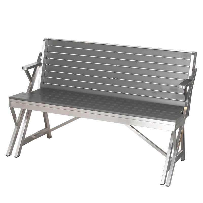 STAINLESS TABLE & BENCH DOUBLE WPC GRAY