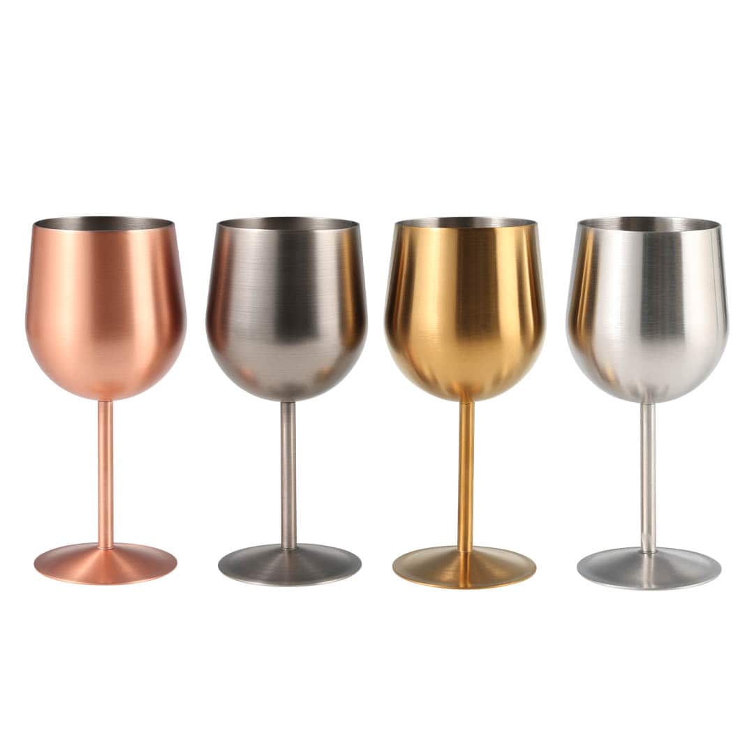 STAINLESS STEEL WINE GLASS MAT COPPER
