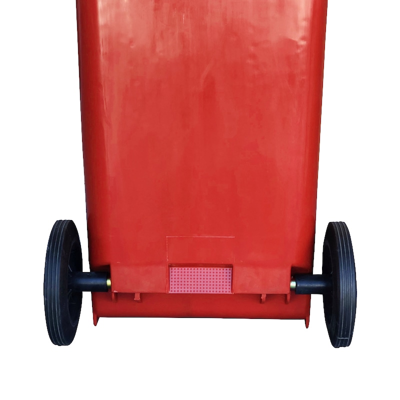 PLASTIC TRASH CAN 120L RED