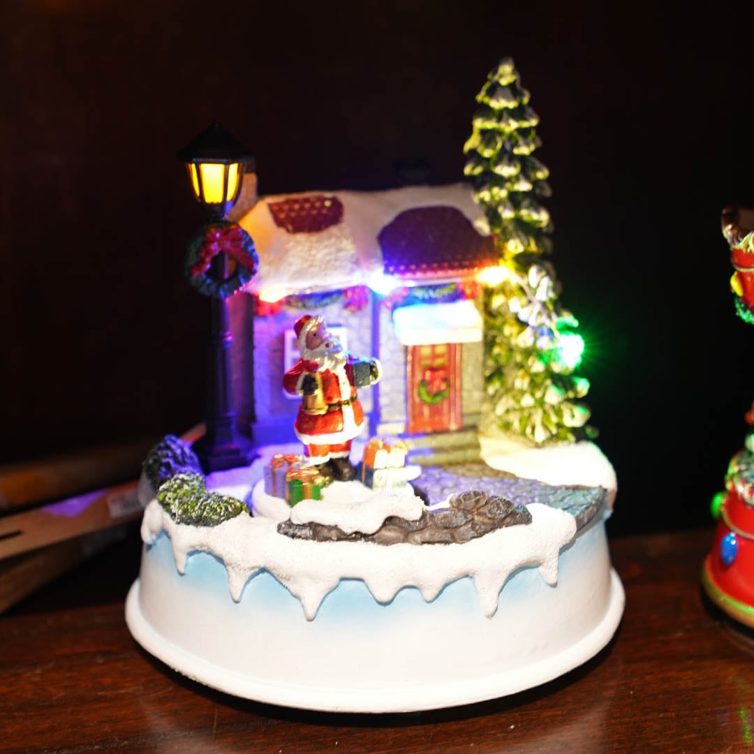 LED GLOW VILLAGE SANTA IS COMING