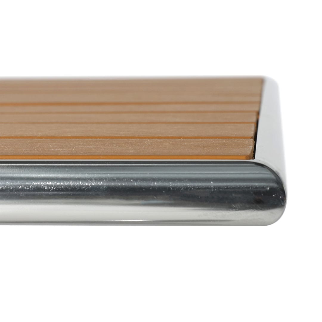 DULTON ONLINE SHOP | ALUMINUM CAFE TABLE SQUARE LIGHT BROWN(LIGHT