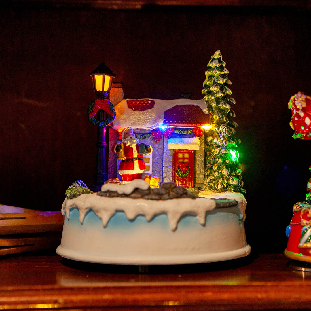 LED GLOW VILLAGE SANTA IS COMING